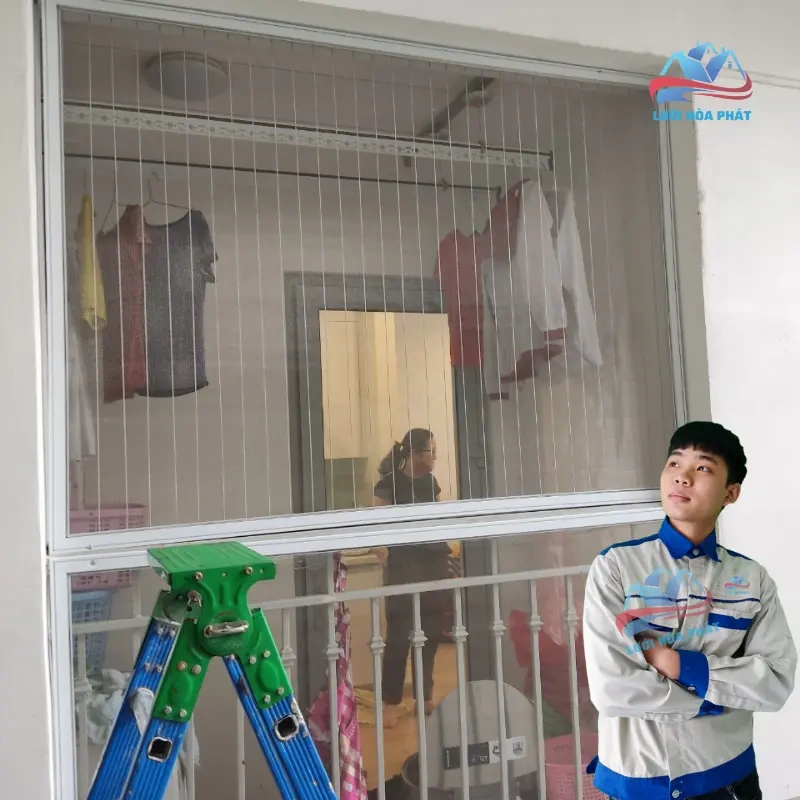 thi công lưới chống muỗi