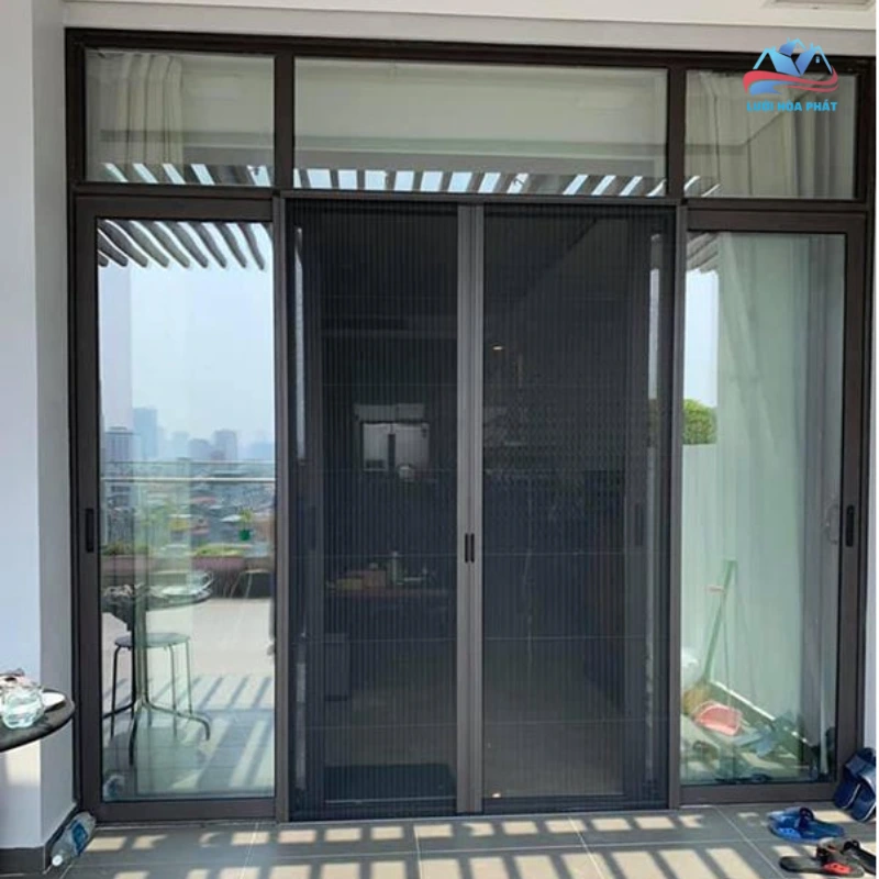 cửa lưới chống muỗi cuốn ngang 2 cánh