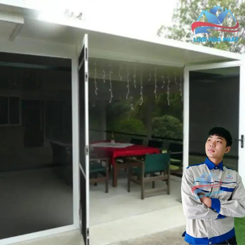 Cửa lưới chống muỗi dạng xếp DX05